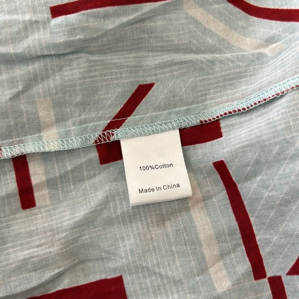 Tuckernuck Flutter Smocked Ruffle Maxi Dress Blue Red Color womens Size Medium - Picture 9 of 13